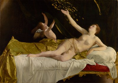 Danaë ja kultasuihku tekijältä Orazio Gentileschi