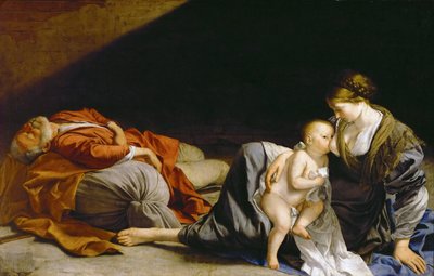 Lepää lennossa Egyptiin - Lepo Egyptiin - Orazio Gentileschi (1563-1638). Öljy kankaalle, n. 1625. Koko: 138,5x216 cm. Taidehistoriallinen museo, Wien tekijältä Orazio Gentileschi