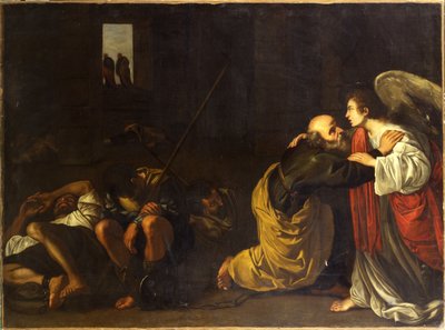 Pyhän Pietarin vapautuminen tekijältä Orazio Gentileschi