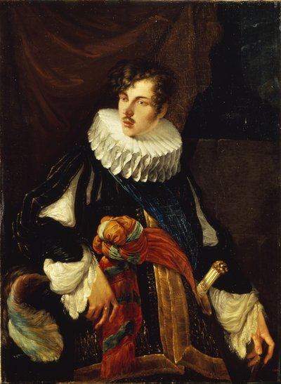 Kreivi Vasili Aleksejevitš Perovskin muotokuva 1794-1857 1600-luvun espanjalaisessa asussa, 1809 tekijältä Orest Adamovich Kiprensky