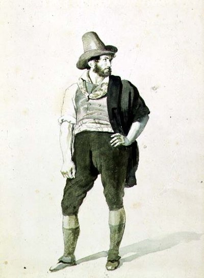 Nuori italialainen, n. 1834 (akvarelli) tekijältä Orest Adamovich Kiprensky