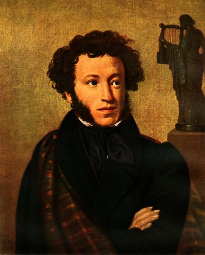 Aleksandr Sergejevitš Puškinin muotokuva, 1827, 1965. tekijältä Orest Adamovich Kiprensky