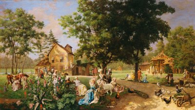 Marie Antoinetten Hamlet Versaillesissa tekijältä Oreste Cortazzo
