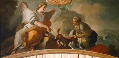 Tobias ja enkeli, Oronzo Tiso (1726-1800) tekijältä Oronzo Tiso