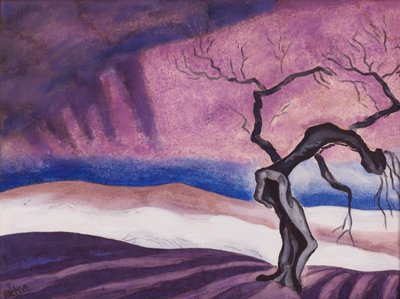 Kuolema, 1926. tekijältä Oscar Bluemner