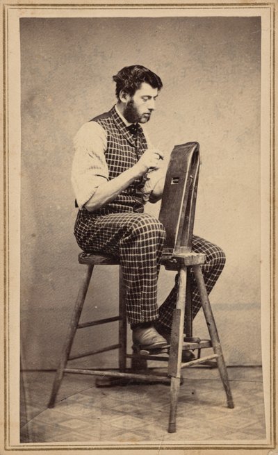 Nahkatyöläisen muotokuva,c. 1864 (kuva) tekijältä Oscar C. Barnes