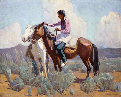 Indiano a cavalo finlandês tekijältä Oscar Edward Berninghaus