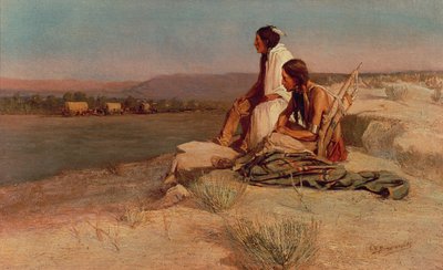 Assistindo o vagão de trem (óleo sobre tela) finlandês tekijältä Oscar Edward Berninghaus