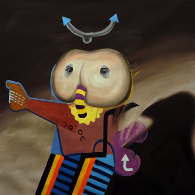 Eksoottinen ei-inhimillinen biologia: 2024 (öljy pellavalle). tekijältä Oscar Nin