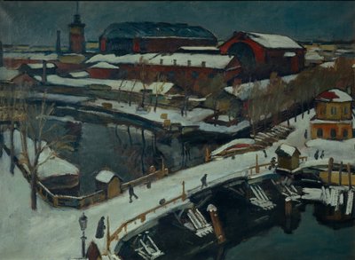 Talvimaisema. Pietari, 1920 tekijältä Osip Emmanuilovich Braz