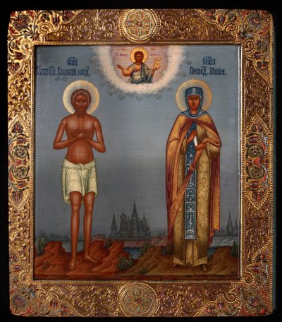 Basil Siunattu ja Egyptin pyhä Maria, 1901 tekijältä Osip Semionovich Chirikov