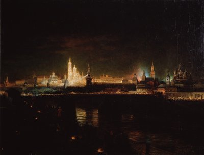 Moskovan Kremlin valaistus, 1883 tekijältä Oskar Adolfovich Hofman