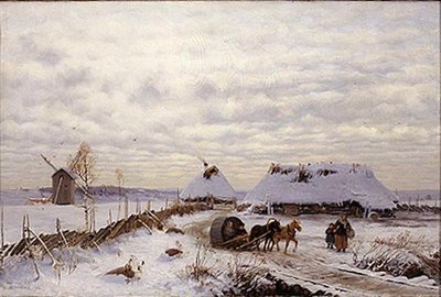 Talvimaisema tekijältä Oskar Hoffmann
