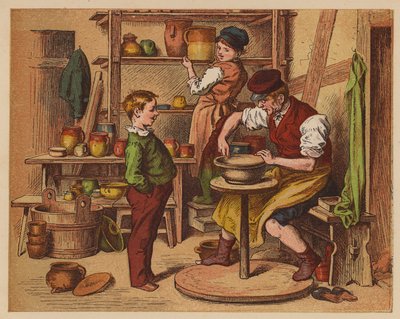 Potter (värilitografia) tekijältä Oskar Pletsch