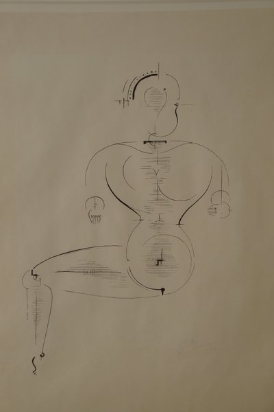 Kuva sivulta: Kuva H2 Istuva, 1921. tekijältä Oskar Schlemmer