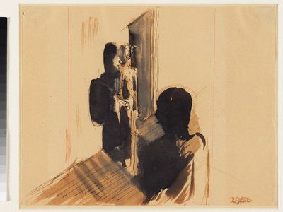 Ryhmä sisätilassa tekijältä Oskar Schlemmer