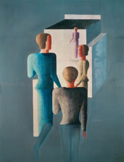 Vier Figuren und Kubus tekijältä Oskar Schlemmer