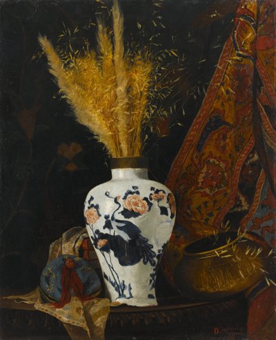 Beyaz Vazoda Çiçekler, Kukat valkoisessa maljakossa tekijältä Osman Hamdi Bey