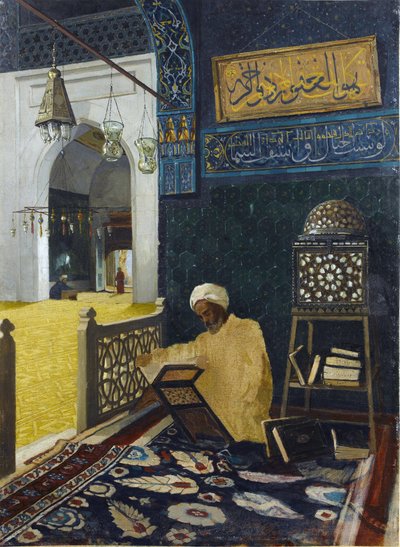 Koraanin lausuminen - Osman Hamdi Bey Peinturessa tekijältä Osman Hamdi Bey