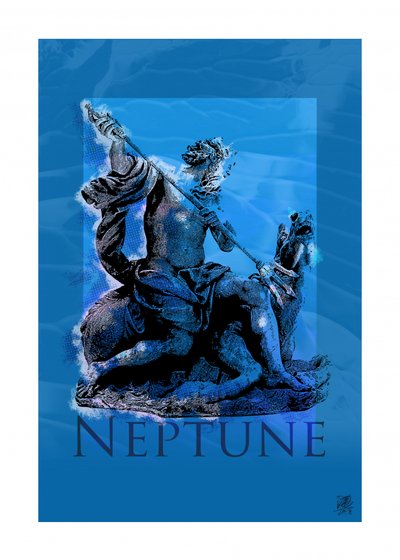 Neptunus, merenjumalan veistos tekijältä Osvaldo Russo