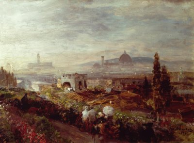 Näkymä Firenzeen tekijältä Oswald Achenbach
