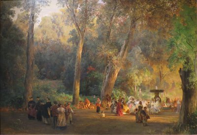 Villa Torlonian puistossa tekijältä Oswald Achenbach
