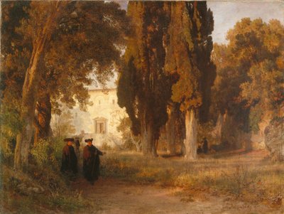 Luostarin puutarha, vuoden 1857 jälkeen tekijältä Oswald Achenbach