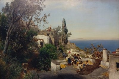 Näkymä Napolinlahdelle tekijältä Oswald Achenbach