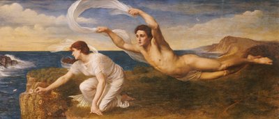 Boreas ja Orithyia, n. 1879 (öljy kankaalle) tekijältä Oswald von Glehn