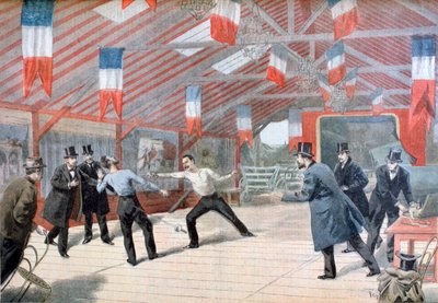 Traaginen kaksintaistelu: Monsieur Harry Alisin kuolema, 1895 tekijältä Oswaldo Tofani