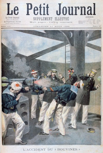 Onnettomuus ranskalaisessa sotalaivassa Bouvines, 1895 tekijältä Oswaldo Tofani