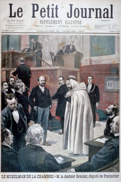 Tohtori Philippe Grenier, ensimmäinen muslimien edustaja Ranskan kansalliskokouksessa, 1897 tekijältä Oswaldo Tofani