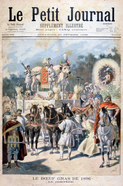 Lihotun härän juhlat Pariisissa 1896 tekijältä Oswaldo Tofani