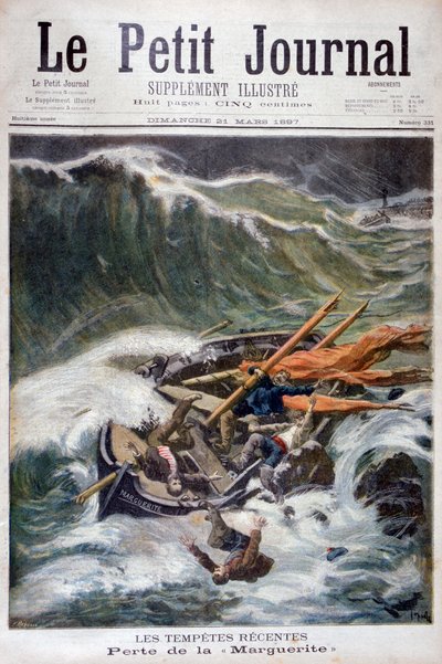 Kalastusvene Marguerite katosi, 1897 tekijältä Oswaldo Tofani