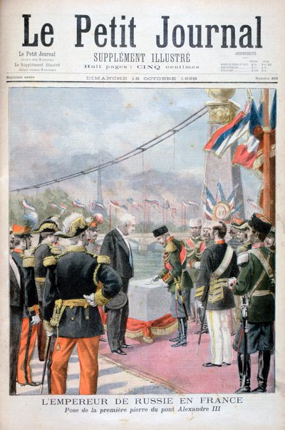 Nikolai II Venäjän ja Félix Faure, Ranskan tasavallan presidentti, 1896 tekijältä Oswaldo Tofani