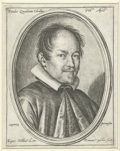 Muotokuva säveltäjä Paolo Quagliati c. 1555-1628, 1623 tekijältä Ottavio Maria Leoni