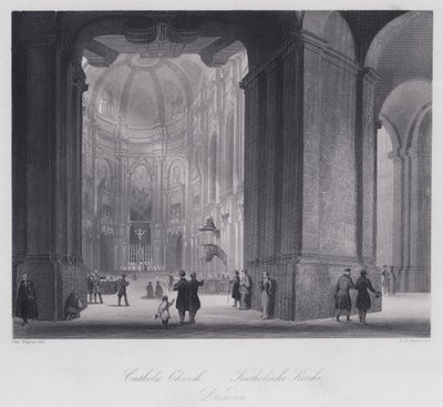 Katolinen kirkko, Dresden (kaiverrus) tekijältä Otto (after) Wagner