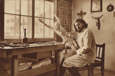 Puuveistäjätyöpaja Oberammergaussa, Alois Lang, Kristuksen edustaja kärsimysnäytelmässä 1930 tekijältä Otto Ballerstedt