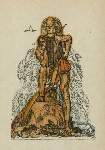 Anakreonin laulut (värilitografia) tekijältä Otto Friedrich