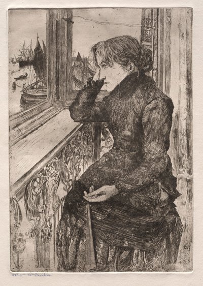 Venetsian etsaukset: Kaunis näkymä, 1882. tekijältä Otto H. Bacher