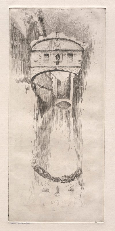 Venetsian etsaukset: Huokausten silta, 1800-luku. tekijältä Otto H. Bacher