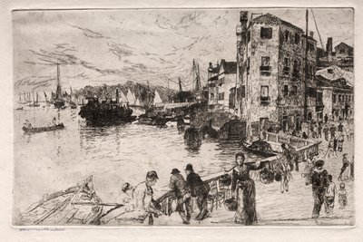 Venetsian etsaukset: Castello Quarters, Riva, 1800-luku. tekijältä Otto H. Bacher