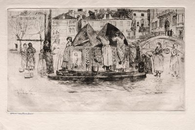 Venetsian etsaukset: Pozzo San Vio, 1882. tekijältä Otto H. Bacher