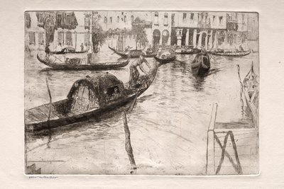 Venetsian etsaukset: San Felice -lautta, 1800-luku. tekijältä Otto H. Bacher
