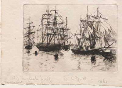 Purjeveneet, Venetsia, 1880. tekijältä Otto H. Bacher
