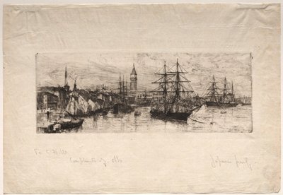 Shipping ja Ducal Palace, 1880. tekijältä Otto H. Bacher