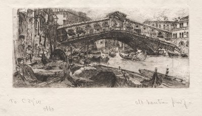 Rialto, Venetsia, 1880. tekijältä Otto H. Bacher