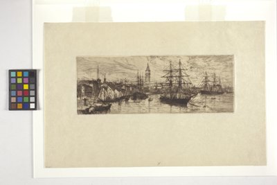 Venetsia, laivaliikenne ja Palazzo Ducale tekijältä Otto Henry Bacher