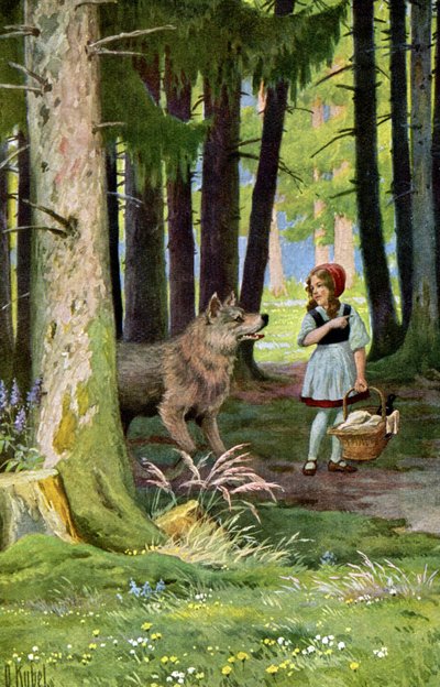 Punahilkka, noin 1900 (postikortti). tekijältä Otto Kubel