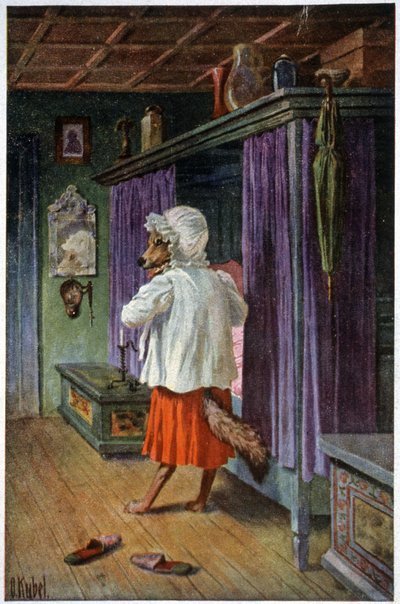 Susi naamioituu elokuvassa Isoäiti, n. 1910 (postikortti) tekijältä Otto Kubel